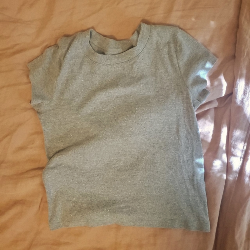 Madewell Heather Brightside Tee in Graphite
